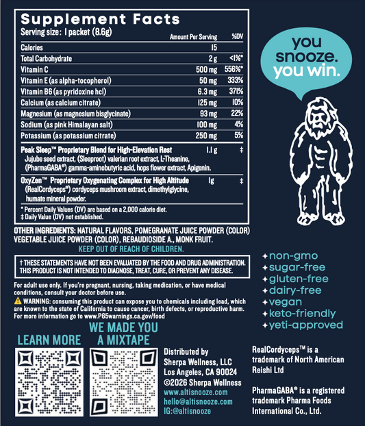 What's in ALTISNOOZE & why?